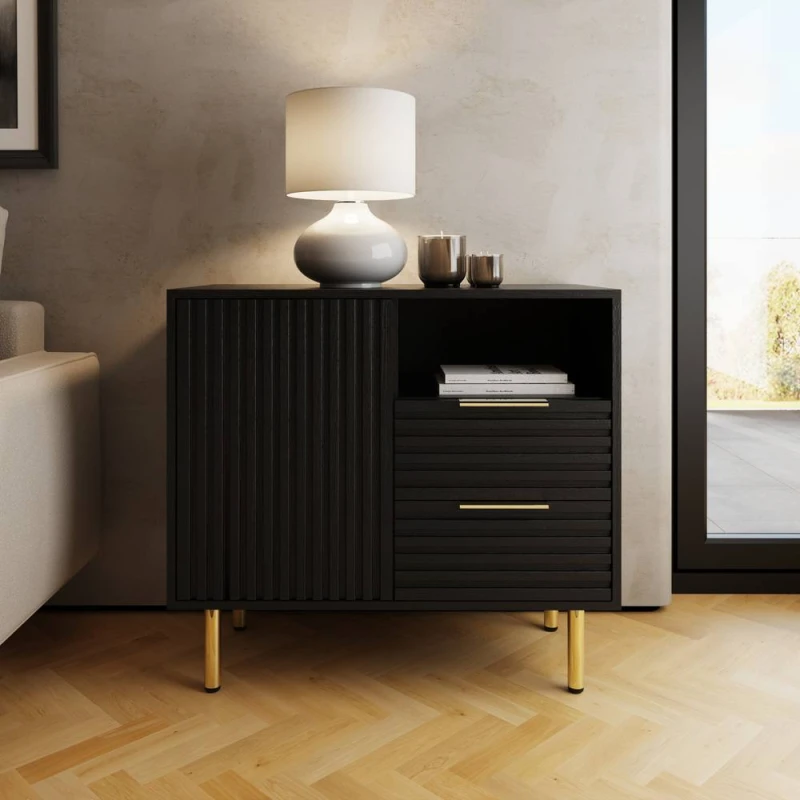 Image of GFW Nervata Compact Sideboard in Black Unisex
