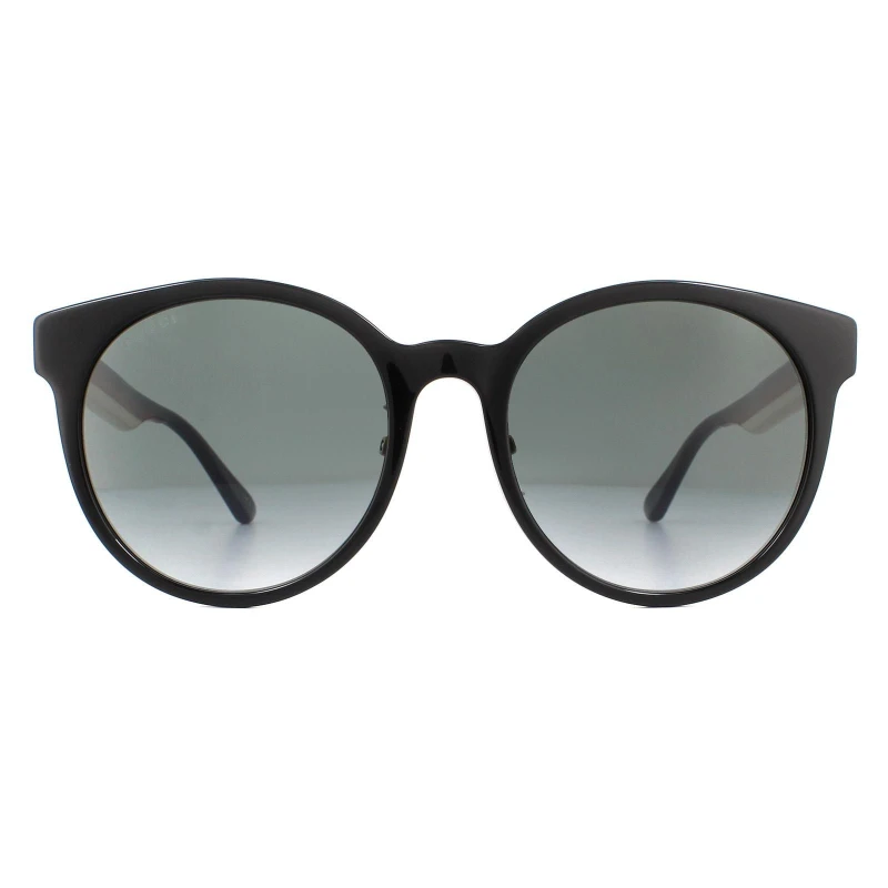 Image of Gucci Round Black Grey Gradient Sunglasses Black