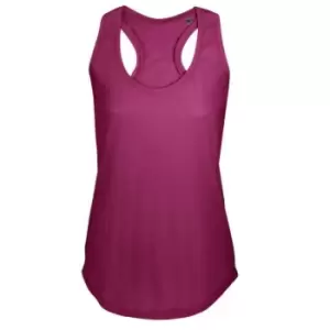 Image of SOLS Womens/Ladies Moka Plain Sleeveless Tank Top (M) (Raspberry)