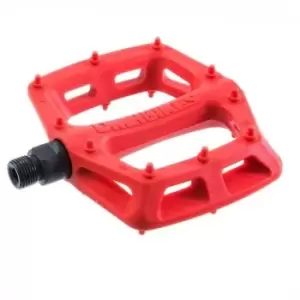 Image of DMR V6 Plastic Pedal Cro-Mo Axle - Red