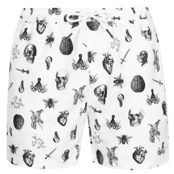 Image of Firetrap Swim Shorts - Whte Tradi