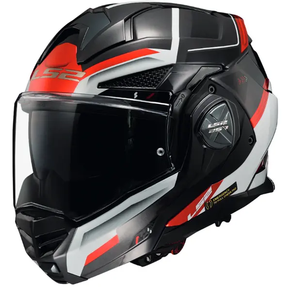 Image of LS2 FF901 Advant X Spectrum Black White Red Modular Helmet Size S