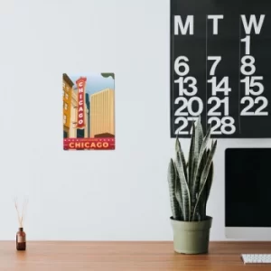 Image of Chicago Multicolor Decorative Metal Wall Accessory