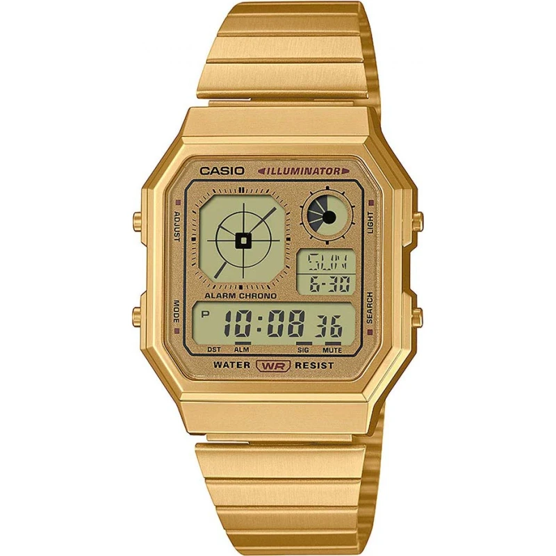 Image of Casio Casio Men A130WEG-9AEF Collection 41mm Quartz Watch in Gold Gold One Size Male 4549526395499