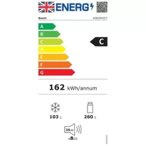 Image of Bosch Serie 6 KGN39AWCTG 363L Frost Free Freestanding Fridge Freezer
