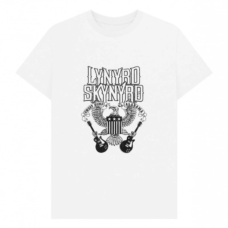Image of Lynyrd Skynyrd Mens Sweet Home Alabama T-Shirt in White Size: Small White Male S