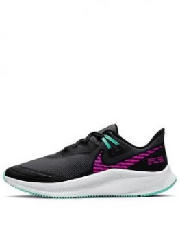 Image of Nike Quest 3 Shield - Black/Pink