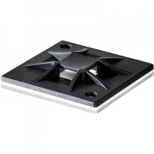 Image of Cable mount Screw fixing 4x thread halogen free Black HellermannTyton 151 10913 QM40 PA66 BK L1