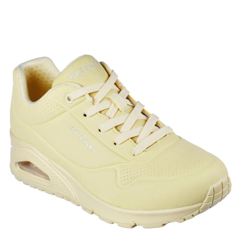Image of Skechers Womens Low Top Classic Trainers Yellow female 2 (35)