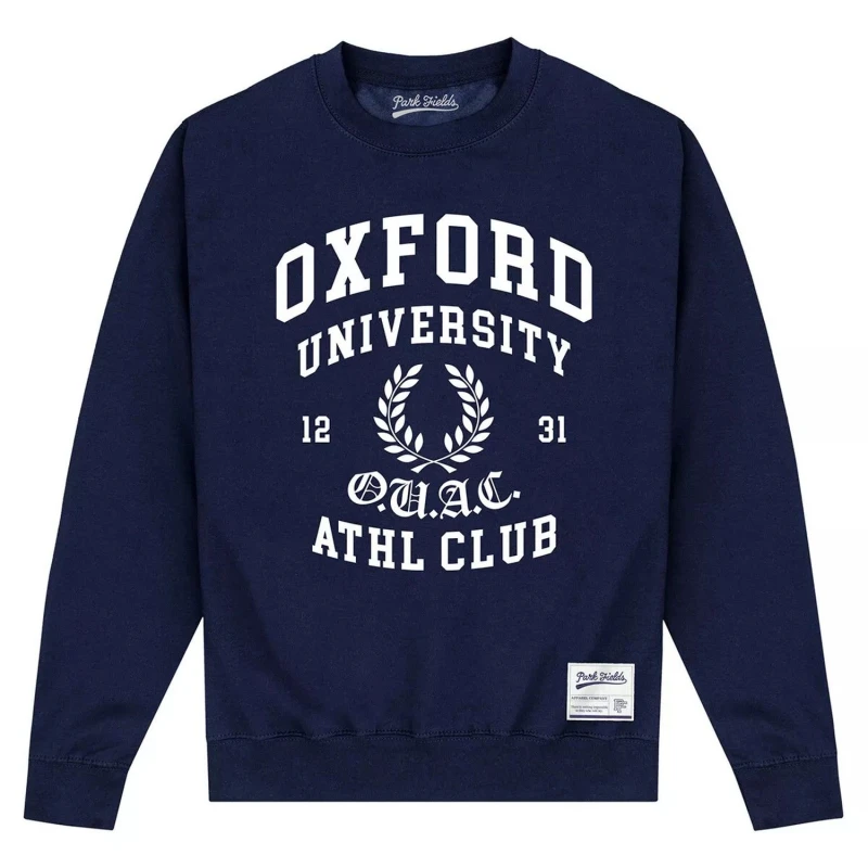 Image of Oxford University Mens Athletic Sweatshirt in Navy Size: Small Navy Male S
