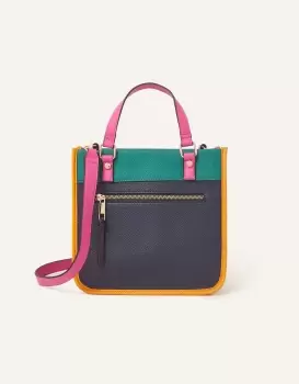 Image of Accessorize Womens Mini Colour Block Handheld Bag, Size: 25x24cm