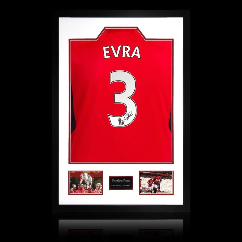 Image of The Fan Cave Patrice Evra Signed Manchester United Home Shirt P Red unisex 850mm x 60