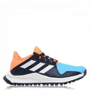 Image of adidas Youngstar Junior Hockey Shoes - Navy/Cyan