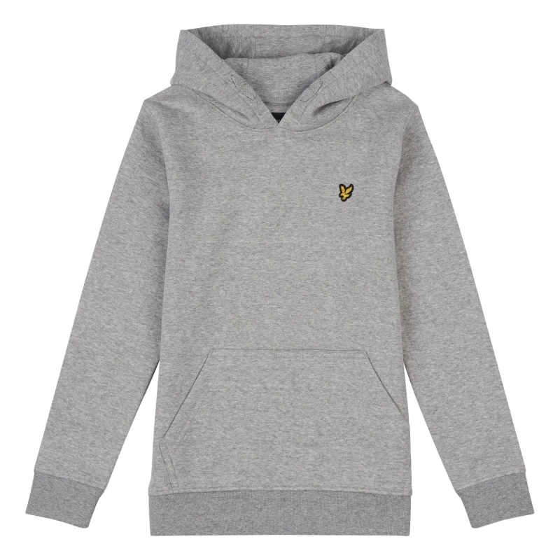 Image of Lyle and Scott Logo Fleece Hoodie Juniors - Grey Grey 8 - 9 Years