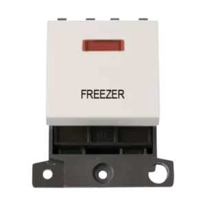 Image of Click Scolmore MiniGrid 20A Double-Pole Ingot & Neon Freezer Switch White - MD023PW-FZ