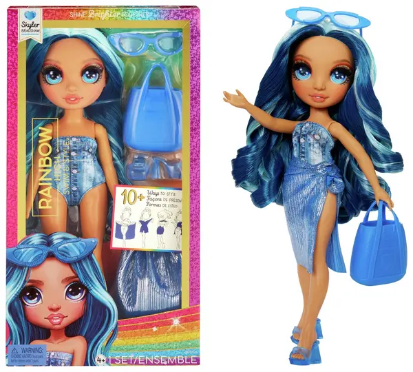 Image of Rainbow High Rainbow High Swim & Style Doll - Skyler (Blue) - 11inch/27cm