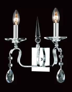 Image of Rhinestone Chrome Candle Wall Lamp