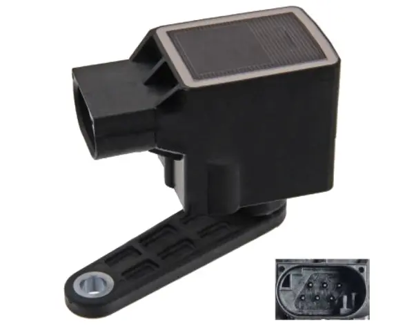 Image of FEBI BILSTEIN Sensors Rear Axle 36921 Sensor, Xenon light (headlight range adjustment) BMW,3 Limousine (E46),5 Limousine (E60),5 Touring (E61)