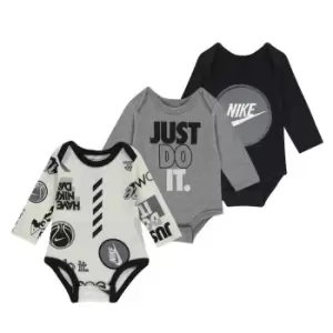 Image of Nike 3 Pack Bodysuit Set Baby Boys - Black