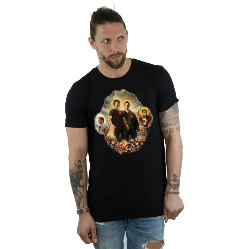 Image of Supernatural Supernatural Men Holy Shrine T-Shirt in Black Size: Small Black S Male 5057245671347