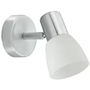 Image of Spot Spot Metal,diffuseur Verre Nickel 1 ampoule cm