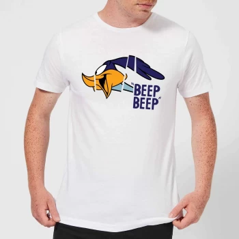 Image of Looney Tunes Road Runner Beep Beep Mens T-Shirt - White - XS