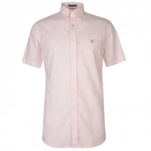 Image of Gant Gant Short Sleeve Pop Stripe Shirt Mens - Rose 629