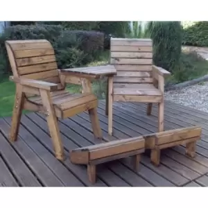 Image of Deluxe Lounger Set Angled - Green Cushion - Green Cushion