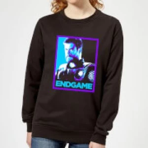 Image of Avengers Endgame Thor Poster Womens Sweatshirt - Black