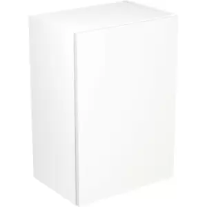 Image of Kitchen Kit Flatpack Slab Kitchen Cabinet Wall Unit Super Gloss 500mm in White MFC