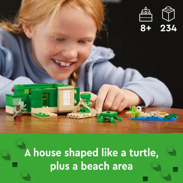 Image of LEGO Minecraft The Turtle Beach House with Animal Toys 21254
