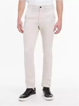 Image of Calvin Klein Satin Stretch Slim Chino, Beige, Size 36, Inside Leg Regular, Men