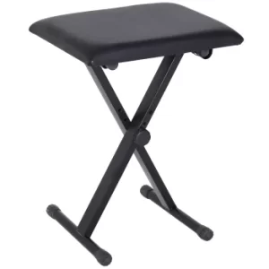 Image of HOMCOM Foldable Keyboard Stool Padded Seat X Frame Chair Adjustable Height Piano Bench Black