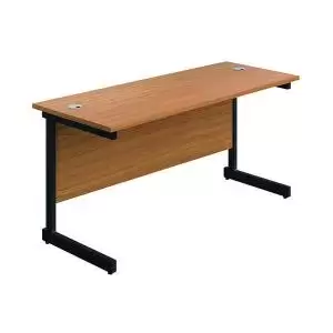 Image of Jemini Rectangular Single Upright Cantilever Desk 1200x600x730mm Nova
