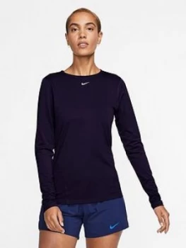 Image of Nike Pro Training Mesh Ls Top