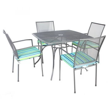 Image of Charles Bentley 4-Seater Metal Mesh Dining Set