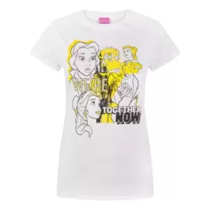 Image of Disney Womens/Ladies Beauty And The Beast Belle Together T-Shirt (M) (White)