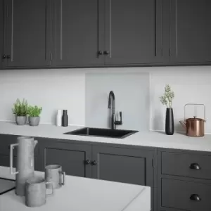 Image of House Beautiful Platino Self-Adhesive Glass Splashback 900 x 750mm in Platinum