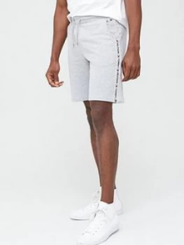 Image of Tommy Hilfiger Side Tape Jersey Shorts - Light Grey Heather