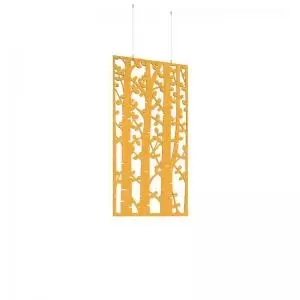 Image of Piano Chords acoustic patterned hanging screens in yellow 1200 x 600mm
