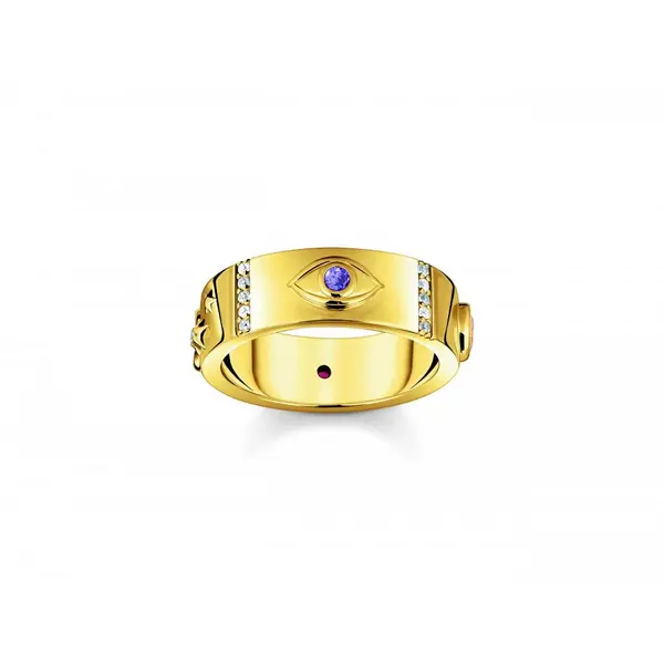 Image of Thomas Sabo Sterling Silver Sterling Silver Gold Plated Cosmic Motifs