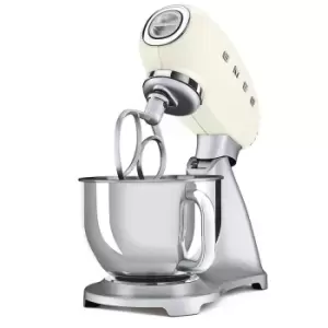 Image of SMEG SMF02CRUK 50's Retro Style 800W Stand Mixer - Cream