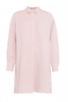 Image of French Connection Caspia Linen Shirt Dress Pink