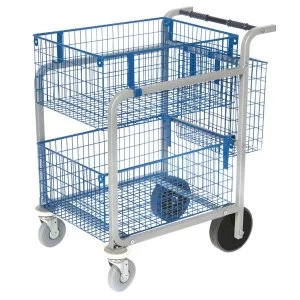 Image of Heavy Duty Mail Trolley with upto 80KG Capacity GreyBlue