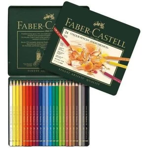 Image of Faber Castell Polychromos Artists' Colour Pencil Set Tin of 24