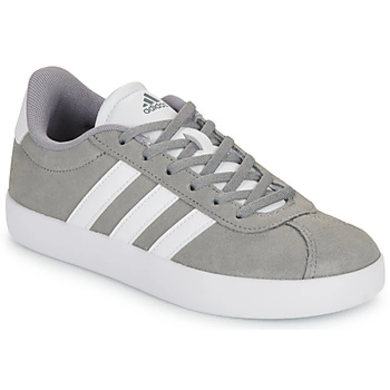 Image of Adidas SPORTSWEAR Kids VL Court 3.0 Trainers in Leather grey/white Baby 36 (3.5);37.3 (4);38 (5);39.3 (5.5 to 6);40