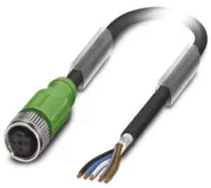 Image of Phoenix Contact Sac-5P- 5,0-Pur/m12Fs Sh Sensor Cable, 5Pos, M12 Socket, 5M