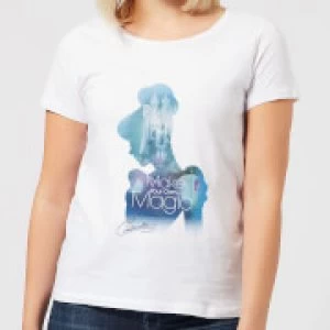 Image of Disney Princess Filled Silhouette Cinderella Womens T-Shirt - White - S
