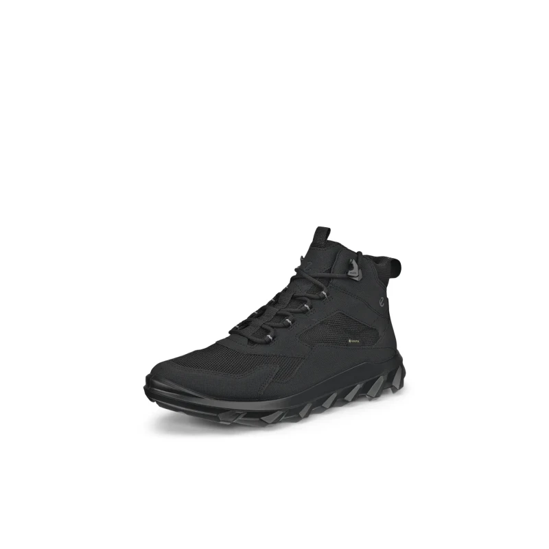 Image of Ecco MX 820223 Synthetic Textile Womens Lace Up Trainers - Black - Size:UK 6