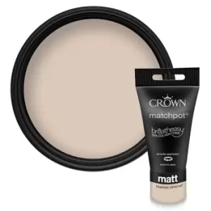 Image of Crown Walls & Ceilings Matt Emulsion Toasted Almond Tester - 40ml